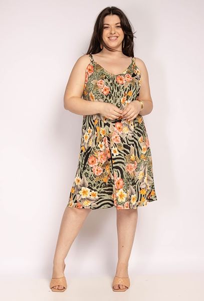 Picture of PLUS SIZE PRINTED STRETCH DRESS